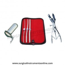 Hegar uterine dilator 3 pieces set,3-4, 7-8, 9-10, mathieu speculum, collin large